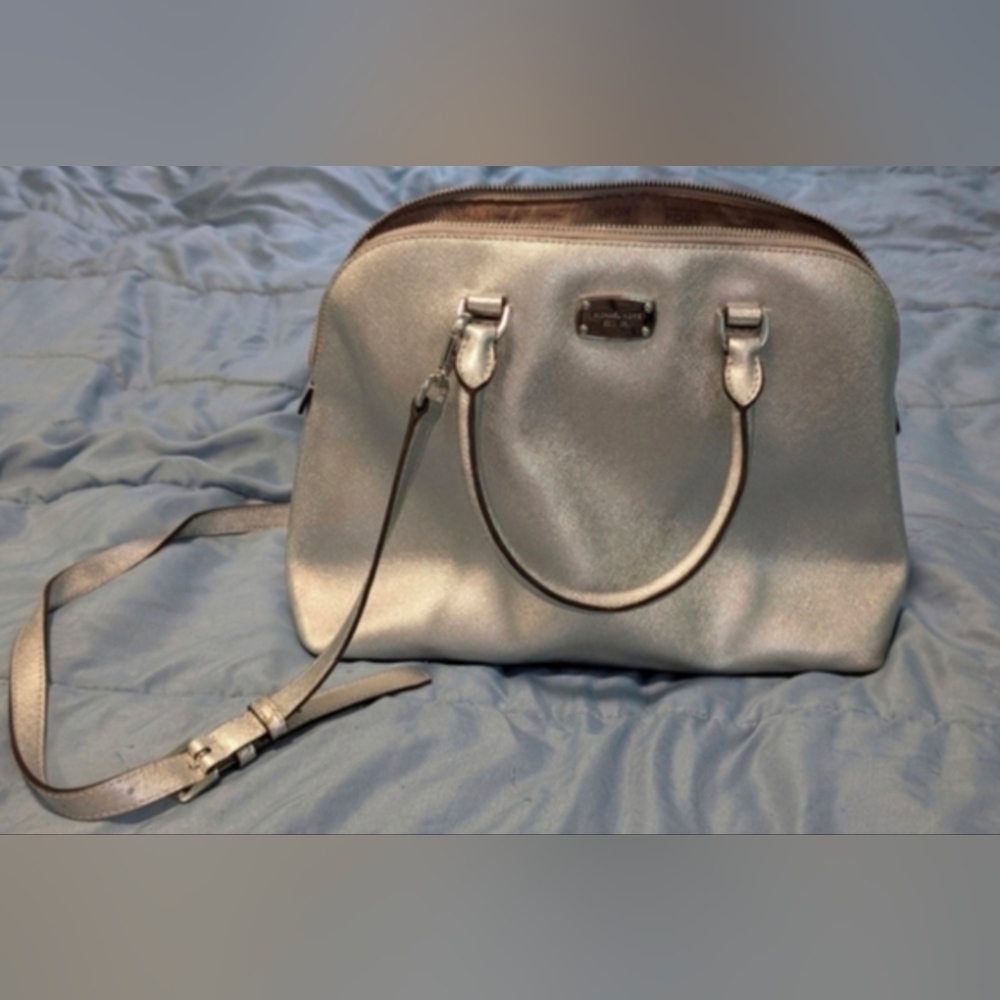 Michael Kors Metallic Silver Handbag/Shoulder Bag